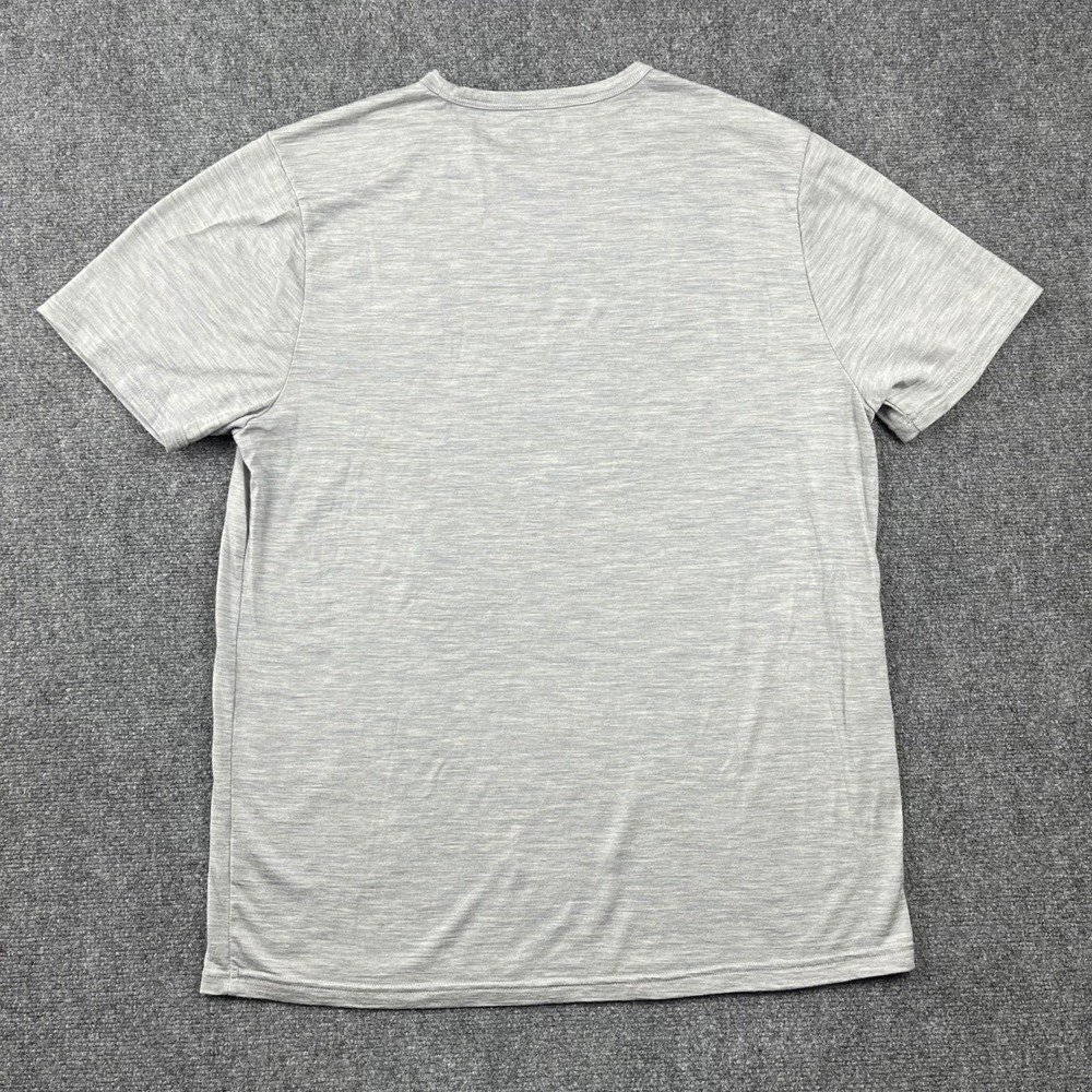 Unbound Merino Mens XXL Grey Crew Neck Short Sleeve 100% Merino Wool T-Shirt - Picture 2 of 6